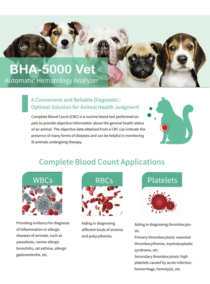 Getein BHA-5000 Vet Fully Auto 5-Part-Diff Hematology Analyzer Machine with Compact Design